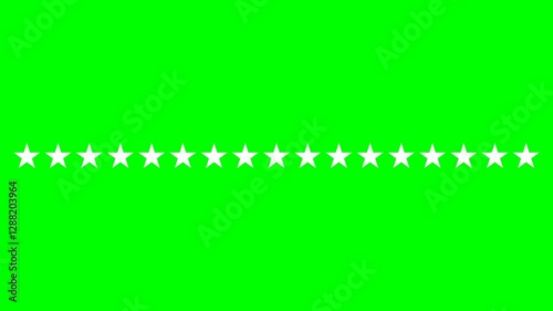 animated loading progress bar star in green screen background