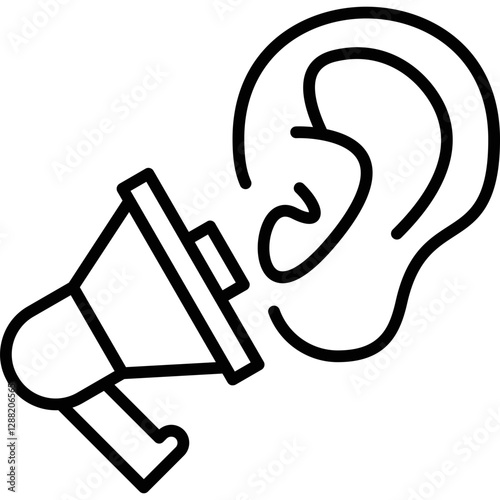 Ear Icon Vector Element