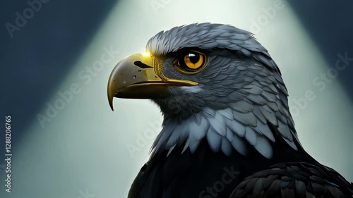 Eagle's regal gaze: shifting perspectives in majestic bird portraits