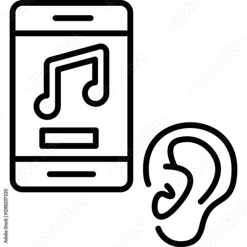 Ear Icon Vector Element