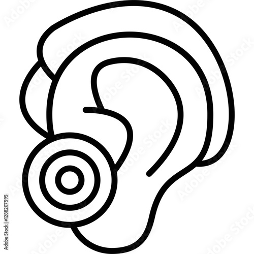 Hearing Aid Icon Vector Element