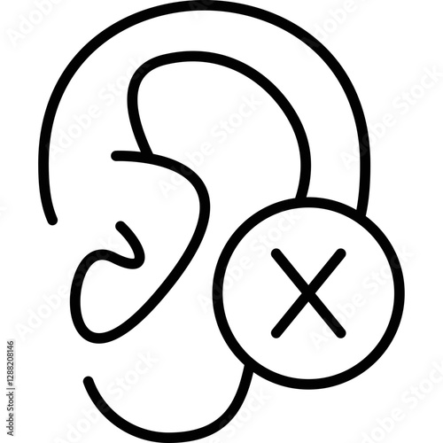 Ear Icon Vector Element
