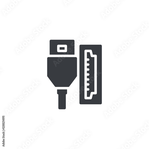 USB connector vector icon