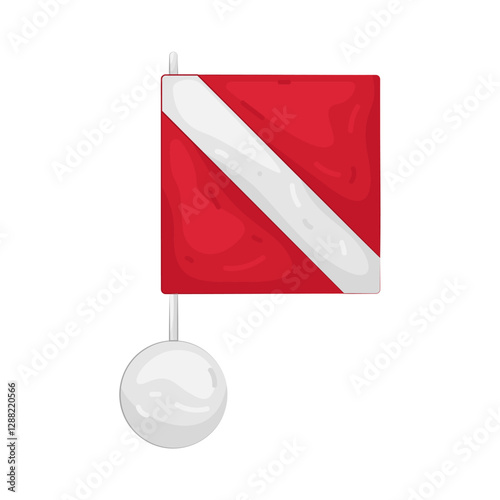 Illustration of Dive Guide Flag