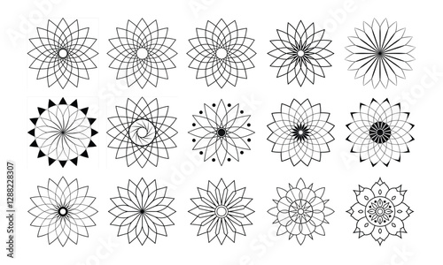 Set of mandala design