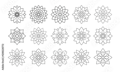 Set of mandala design
