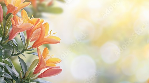Orange Azaleas in Soft Sunlight photo