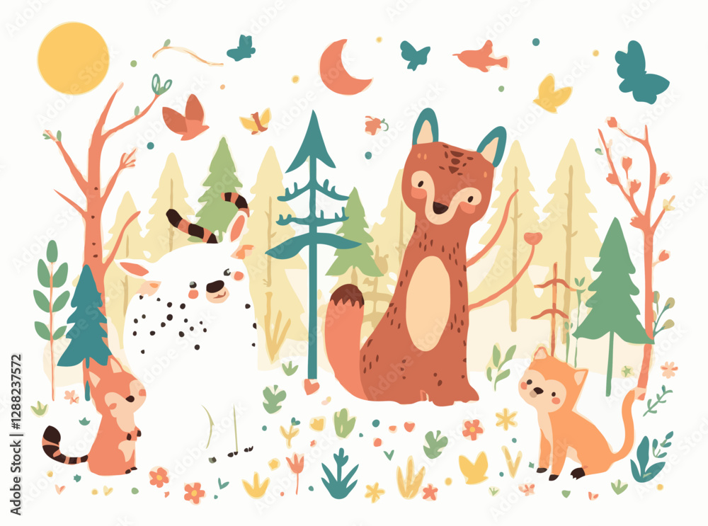 Fantasy Forest Animals in Fun and Lively Designs Fantasy Forest Animals in Fun and Lively Designs