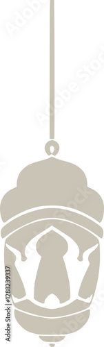 Simple Arabian Lantern for Islamic Decoration over Mosque Park
