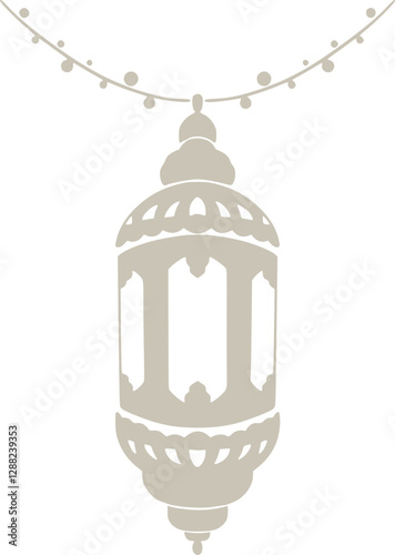 Simple Arabian Lantern for Islamic Decoration over Mosque Park