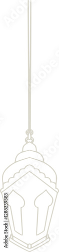Simple Arabian Lantern for Islamic Decoration over Mosque Park