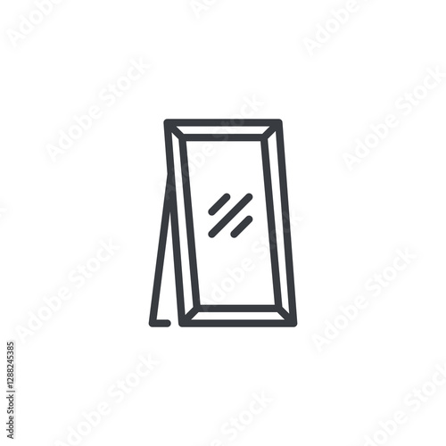 Full Length Mirror line icon