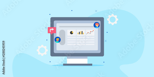 Project management team collaboration software, share data with other people securely, business solution.