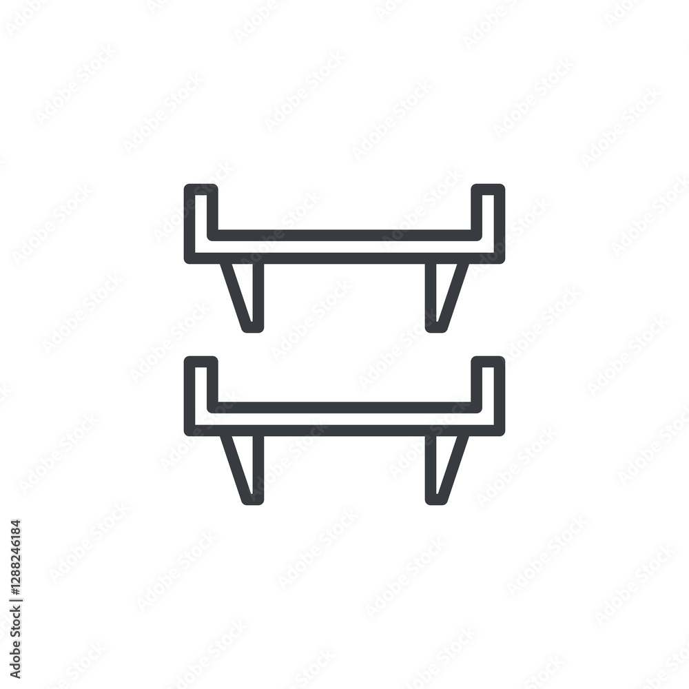 Pantry Shelf line icon Pantry Shelf line icon