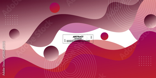 Purple geometric business banner design. Creative banner design with wave and line shape as template. Simple design on white horizontal banner. Vector Eps10