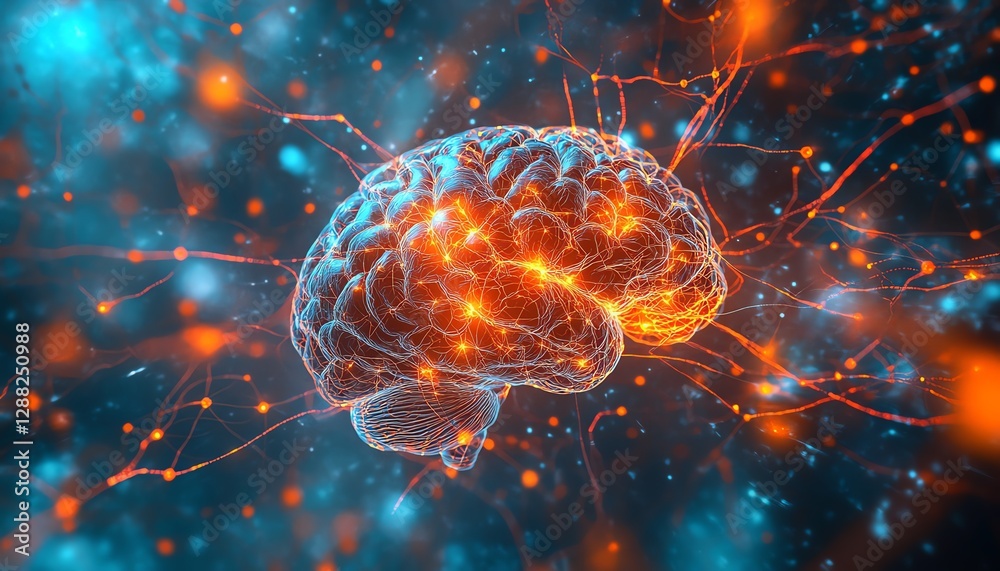 Fototapeta premium A realistic 3D model of the human brain