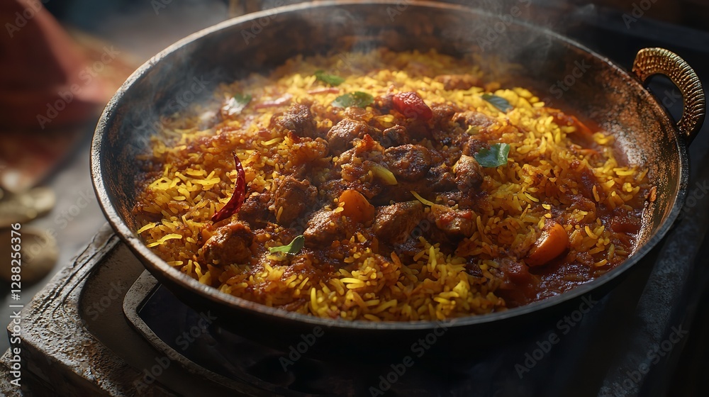 Delicious Aromatic Spicy Lamb Curry Rice Dish Traditional Indian Cuisine Home Cooking Food Photography Warm Golden Yellow Brown Colors Steaming Hot Flavorful Meal Recipe Eat Pan Bowl Herb Lunch Taste Delicious Aromatic Spicy Lamb Curry Rice Dish Traditional Indian Cuisine Home Cooking Food Photography Warm Golden Yellow Brown Colors Steaming Hot Flavorful Meal Recipe Eat Pan Bowl Herb Lunch Taste