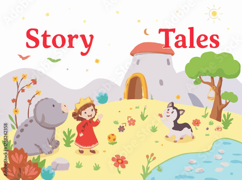 Colorful Storybook Illustrations for Kids' Tales