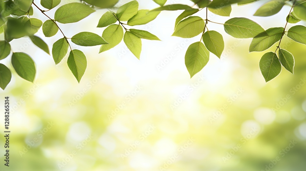 Vibrant Green Leaves Sunlight Background Vibrant Green Leaves Sunlight Background