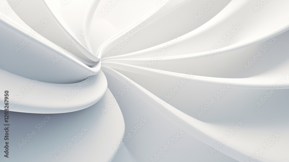 Fototapeta premium White Blue Petal Fold Background