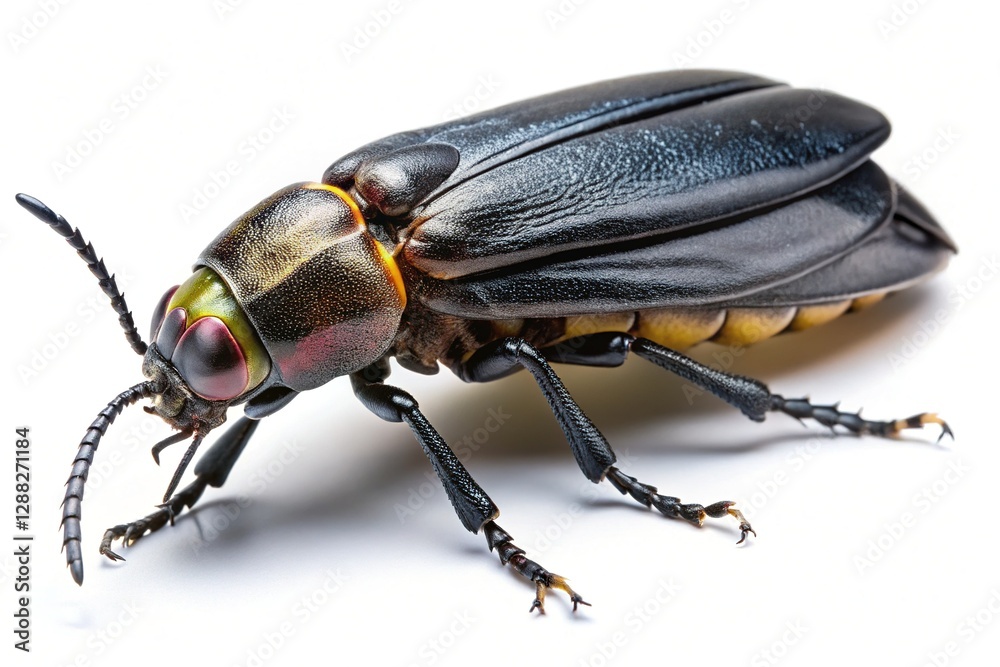 Lucidota atra Firefly, Black Firefly, Diurnal Firefly, Insect, Macro Photography