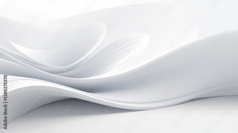 Obraz premium Abstract curved dynamic white background