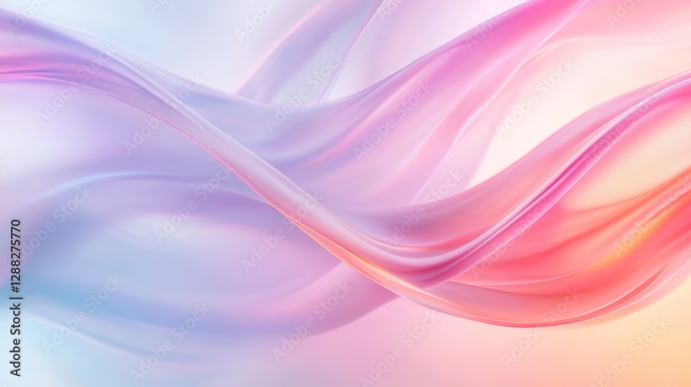 Obraz premium Soft Pastel Fluid Waves for Serene Digital Expressions 