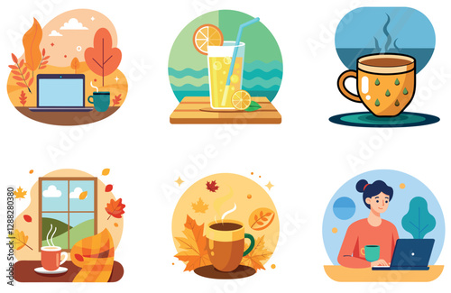 Morning Commute Bundle Coffee Collection Stickers