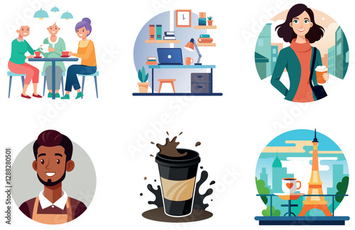 Busy Businessman's Coffee Bundle Collection Stickers
