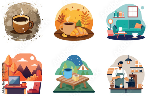 Rich. Dark Chocolate Coffee Bundle. Delicious Collection Stickers