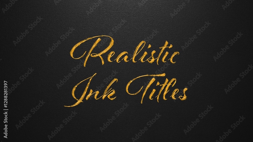 Realistic Ink Titles Stock Template | Adobe Stock