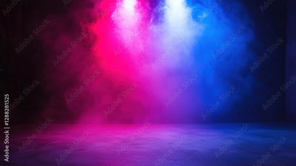 Fototapeta premium The thick ultraviolet color chase background, which is purple, neon and blues combined with the future light.