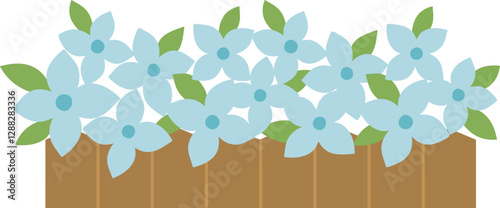 Spring flowerbed icon.
Garden Flower Group.
Spring cute Simple flowers.
Flat stock vector Isolated .
Transparent background.