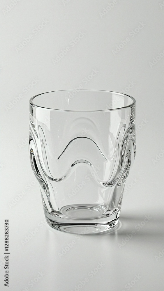 Clear glass cup with unique design Clear glass cup with unique design