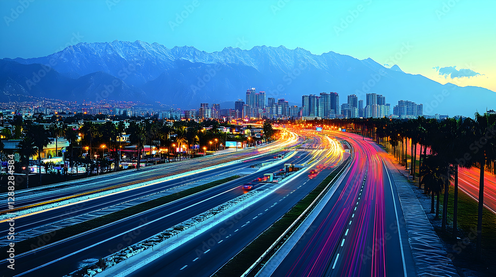 Obraz premium City Expressway at Dusk
