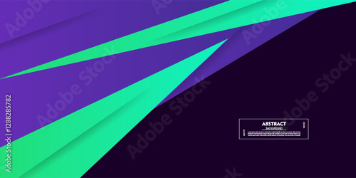 Abstract futuristic purple and green background with shadow. Vector Eps10