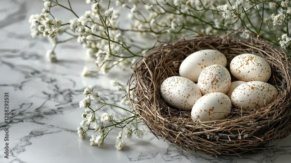 Eggs in the nest. Eggs in the nest.