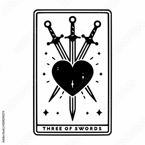 Subtle Impact Heart and Swords Tarot Design