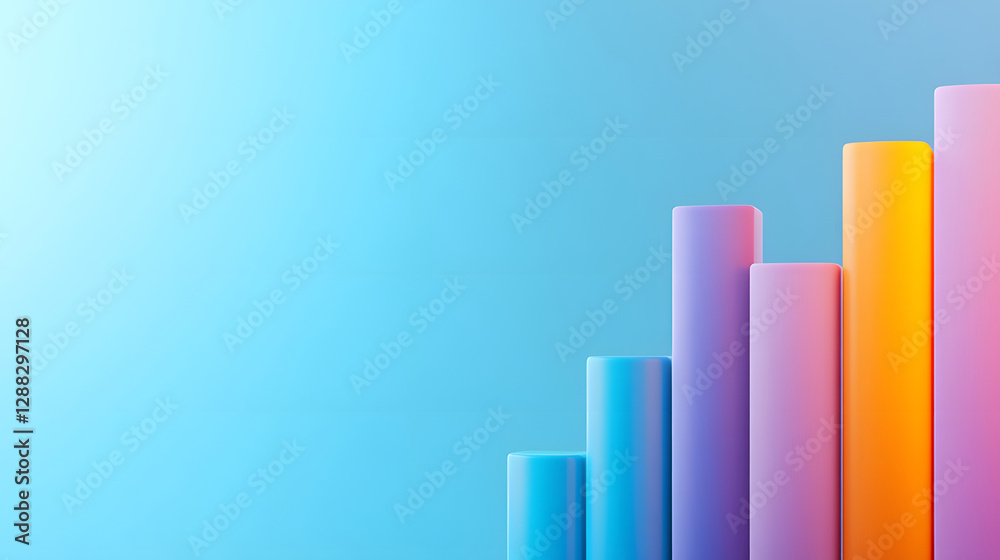Fototapeta premium Fintech curve chart background, business data graph concept illustration