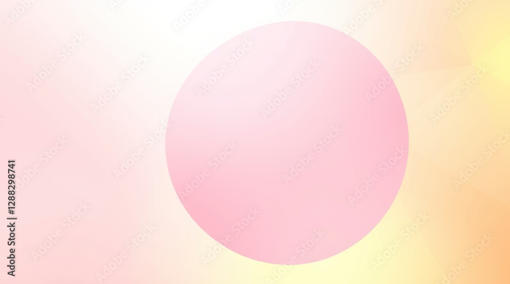 Obraz premium A minimalist banner with a pastel pink and yellow gradient background