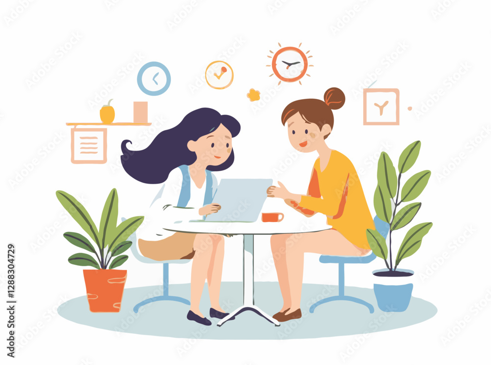 Vector Illustration of Work-life Harmony Vector Illustration of Work-life Harmony