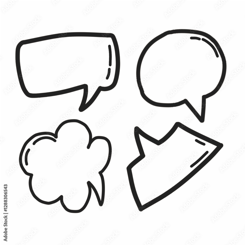 set of comic speech bubbles set of comic speech bubbles