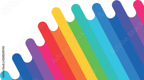 colored abstraction of liquid rainbow smudges. colors on a transparent background in the form of stripes, colored pencils and paints, thick strokes of paint
