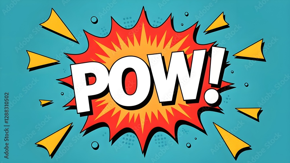 Obraz premium Dynamic POW text