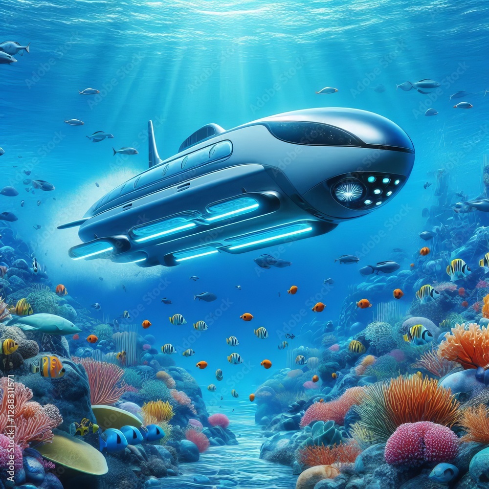 Fototapeta premium Submarine Electric Sails