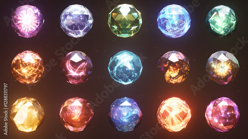 A celestial 2025 calendar featuring zodiac signs and cosmic imagery for each month.