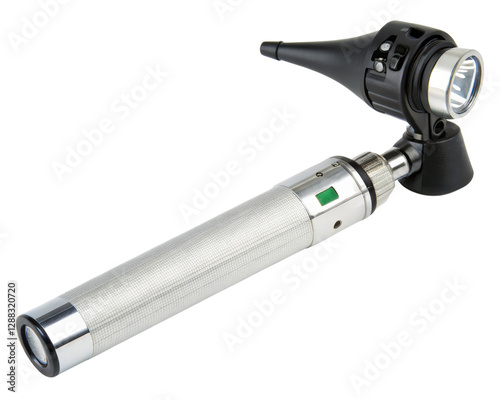 Medical otoscope on a transparent background