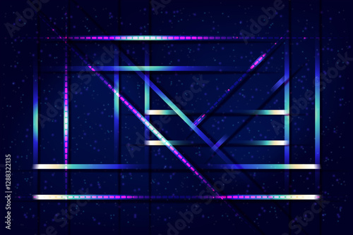 Abstract mesh with bright lines. Energy, technology concept. Background with noice