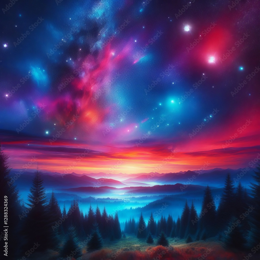 Obraz premium The Sky Took on a New Hue The sky took on a new hue with all of