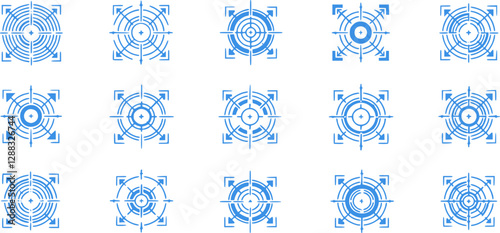 registration mark icon in different style vector illustration. two colored and black registration mark vector icons designed in filled, outline, line and stroke style can be used for web, mobile, ui 